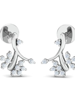 KuberBox - 18K Cherry Blossom Earrings for Women and Girls