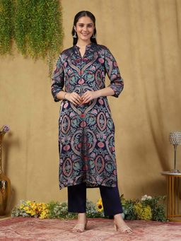 Garden VARELI - Women's Viscose Paisley Print Kurta with Pant