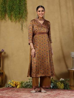 Garden VARELI - Women's Modal Floral Kurta with Palazzo Set