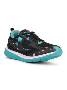 LIBERTY - Leap7X Jamie-51L Black Lacing Walking Shoes for Kids