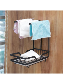 The Better Home - Threebar Rag Rack Desktop Wall Mounted Black