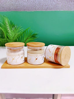 The Better Home - Borosilicate Canister Set (3Pcs) 850Ml (Transparent)