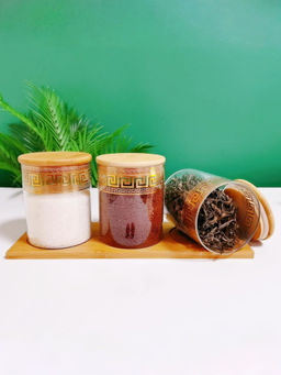 The Better Home - Borosilicate Canister Set (3Pcs) 850Ml (Transparent)