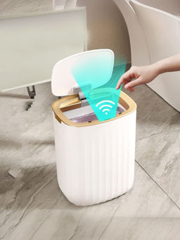 The Better Home - Automatic Dustbin 12L White & Gold