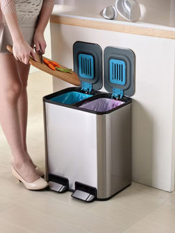 The Better Home - Pedal Dustbin 24L Silver
