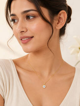 ABHUSHANAM - White Twinkle Bear Charm Pendant (51861)
