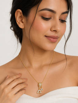 ABHUSHANAM - White The Over-The-Rainbow Pendant (51857)