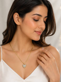 ABHUSHANAM - White The Sleek Love Pendant (52375)