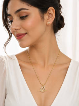 ABHUSHANAM - White The Murali Pendant Set (52004)