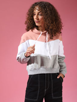 Campus Sutra - Multi Color Women Colorblock Stylish Casual Sweatshirts