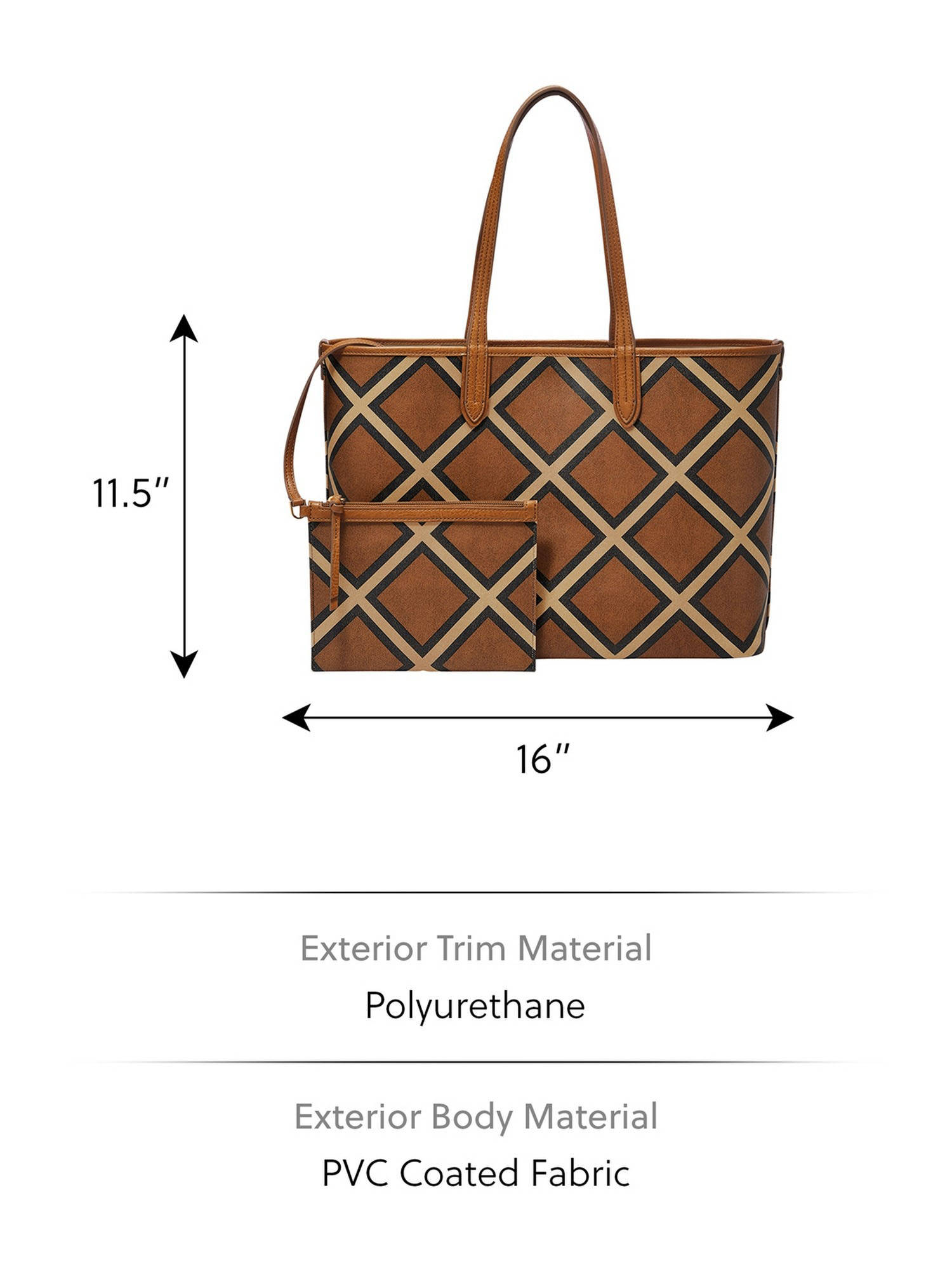 Buy Fossil Williamson Brown Tote Bag ZB1867194 (Set of 2) (M) Online