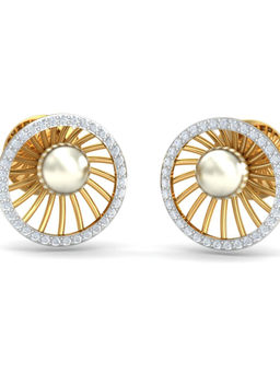 KuberBox - 18K Royal Chakra Filigree Earrings for Women and Girls