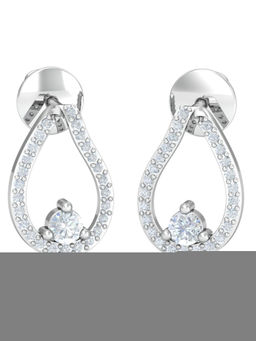 KuberBox - 14K Kyra Sparkle Stud Earrings for Women and Girls