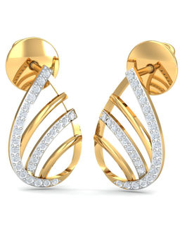 KuberBox - 14K Mahi Trendy Stud Earrings for Women and Girls