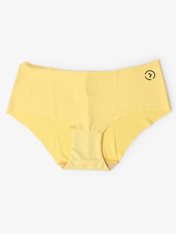 Kica - Smooth Seamless Brief Underwear Made From Upcycled Tops Fabric For Active Women-Yellow