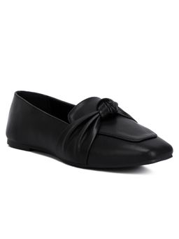London Rag - Black Recycled Faux Leather Flat Ballerinas