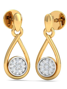 KuberBox - 14K Grace Charm Dangling Earrings for Women and Girls