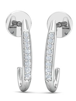 KuberBox - 14K Valerie J-Hoop Earringssxsawa for Women and Girls