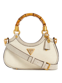 Guess - Women Off White Satchel Bag with Detachable Strap (Set of 2)