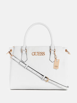 Guess - Women White Handbag with Detachable Strap (Set of 2)