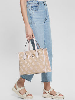 Guess - Women Beige Tote with Detachable Strap (Set of 2)