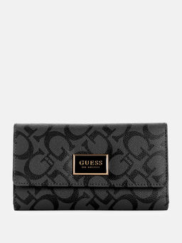 Guess - Women Charcoal Grey 3-Fold Wallet