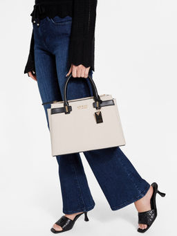 Guess - Women Beige Handbag with Detachable Strap (Set of 2)