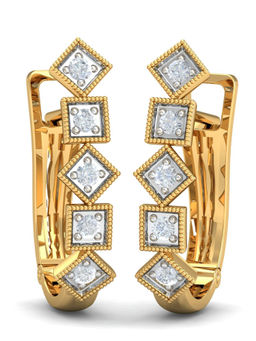 KuberBox - 18K Diamonique Hoop Earrings for Women and Girls