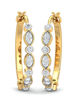 KuberBox - 14K Antoinette Oval Hoop Earrings for Women and Girls