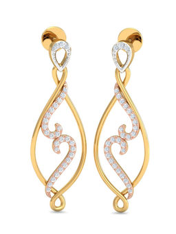 KuberBox - 18K Svana Drop Earrings for Women and Girls