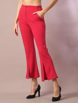 MYSHKA - Pink Solid Party Parallel Pants