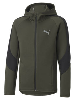 Puma - Evostripe Full-zip Boys Green Jacket