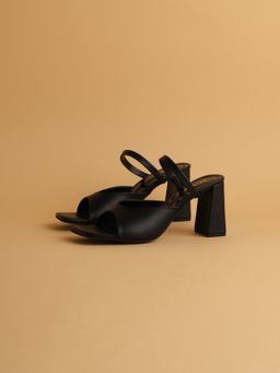 ERIDANI - Gloria Black Solid Block Heels