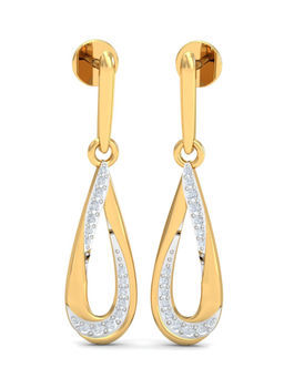 KuberBox - 14K Corazon Dangle Earrings for Women and Girls