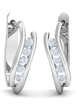 KuberBox - 18K Soli Diamond Hoops for Women and Girls