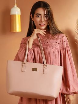 Priyaasi - Blush Pink Solid Tote Bag