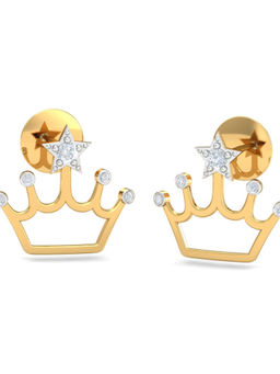 KuberBox - 18K Leonoe Stud Earrings for Women and Girls