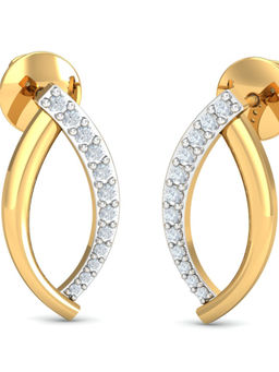 KuberBox - 18K Camilla Diamond Earrings for Women and Girls