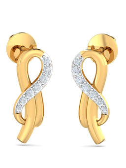 KuberBox - 18K Cecelia Winding Earrings for Women and Girls