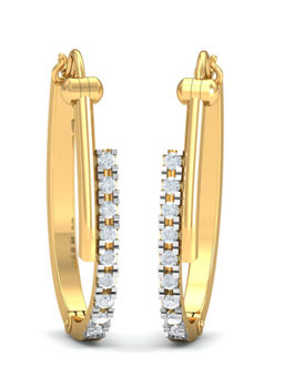 KuberBox - 14K Decima Contemporary Hoops for Women and Girls