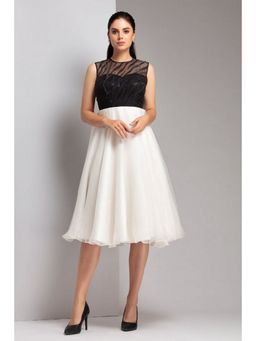 CHHAYA MEHROTRA - Black Organsa Barbie Midi Dress