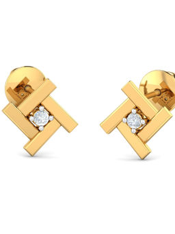 KuberBox - 14K Livia Stud Earrings for Women and Girls
