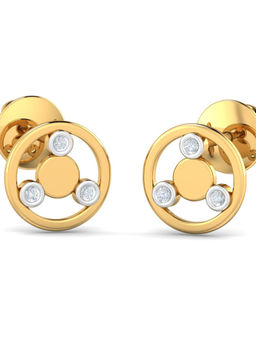 KuberBox - 14K Marilla Stud Earrings for Women and Girls