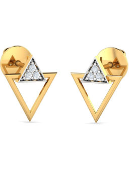 KuberBox - 18K Octavia Stud Earrings for Women and Girls