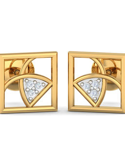 KuberBox - 14K Tatiana Stud Earrings for Women and Girls