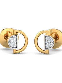 KuberBox - 14K Tullia Stud Earrings for Women and Girls