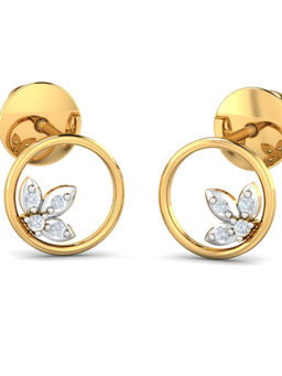 KuberBox - 18K Valentina Stud Earrings for Women and Girls