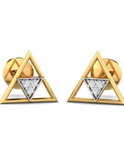 KuberBox - 18K Vita Stud Earrings for Women and Girls