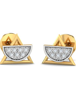 KuberBox - 18K Abelia Stud Earrings for Women and Girls