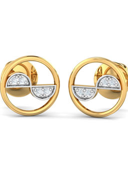 KuberBox - 18K Albia Stud Earrings for Women and Girls